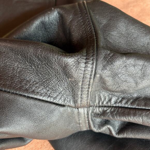 Outride Mens Black Leather Motorcycle Pants Heavy Weight Lined 4 Pocket size 36 - Picture 8 of 16